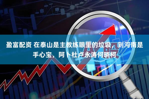 盈富配资 在泰山是主教练眼里的垃圾，到河南是手心宝，阿卜杜卢永涛何晓柯