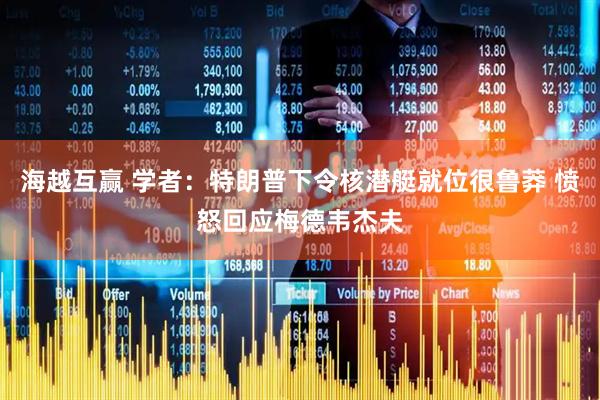 海越互赢 学者：特朗普下令核潜艇就位很鲁莽 愤怒回应梅德韦杰夫