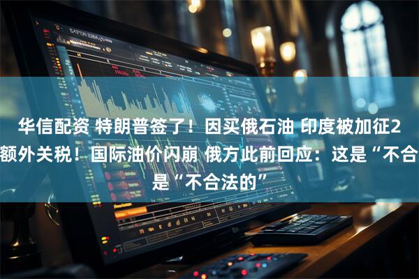 华信配资 特朗普签了！因买俄石油 印度被加征25%的额外关税！国际油价闪崩 俄方此前回应：这是“不合法的”