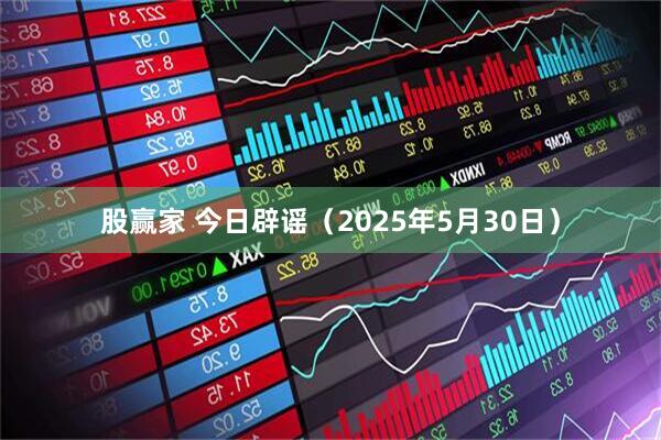 股赢家 今日辟谣（2025年5月30日）