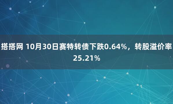 搭搭网 10月30日赛特转债下跌0.64%，转股溢价率25.21%